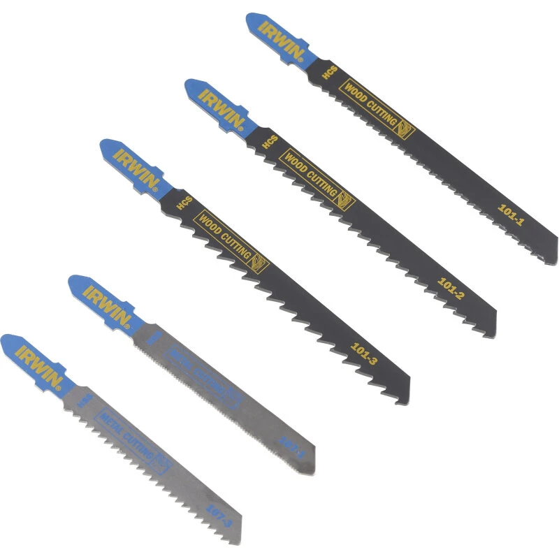 Irwin IW1014504 stiksavsklinger 5 stk (3 træ, 2 metal)