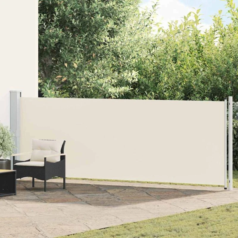 Sammenrullelig sidemarkise 140x600 cm, creme