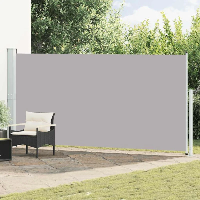 Sammenrullelig sidemarkise 180x500 cm – grå