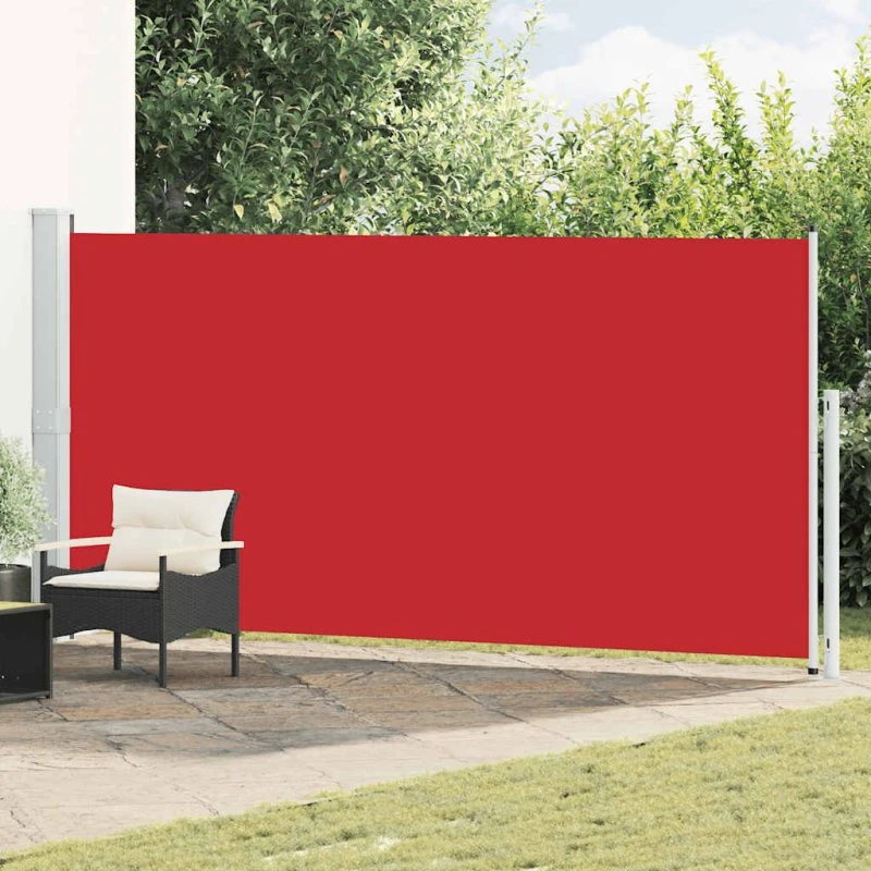 Sammenrullelig sidemarkise 180x500 cm - rød