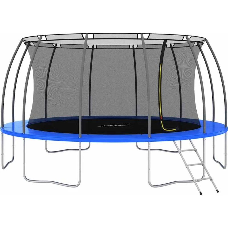 Rund trampolinsæt 488x90 cm 150 kg med sikkerhedsnet