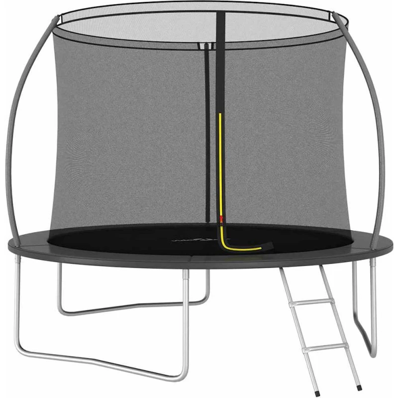 Rund trampolinsæt 305x76 cm med sikkerhedsnet 150 kg
