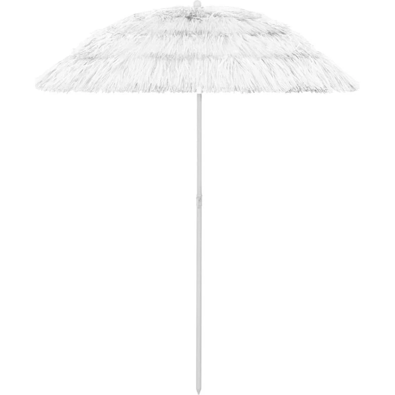 Hawaii strandparasol 180 cm – hvid, UV-beskyttende