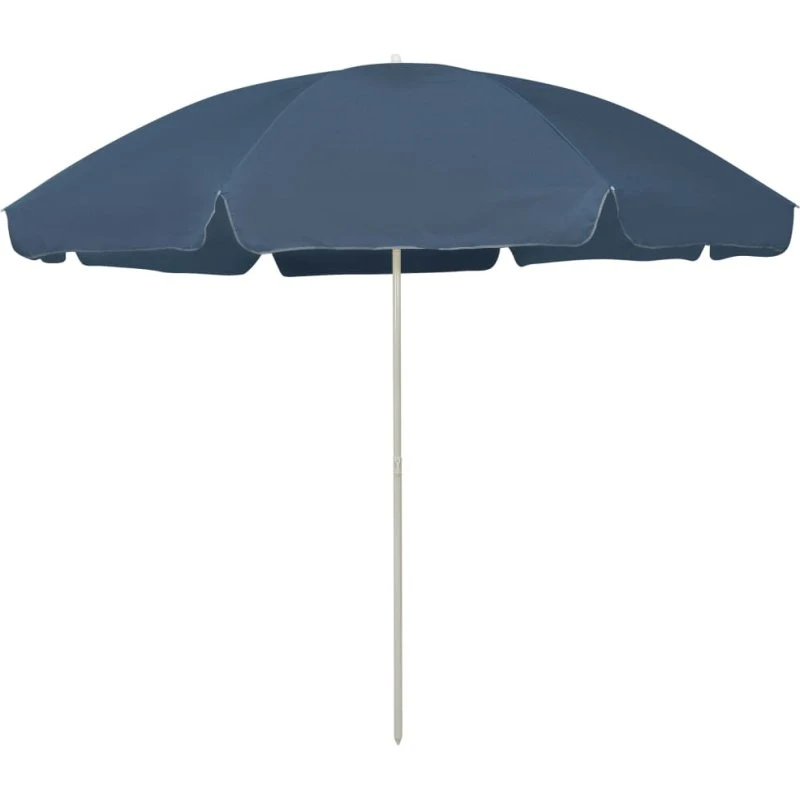 Strandparasol 300 cm blå – UV-beskyttelse