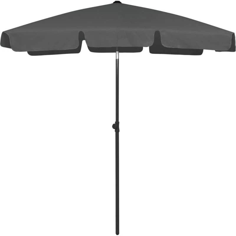Strandparasol 180x120 cm antracit - UV-beskyttende