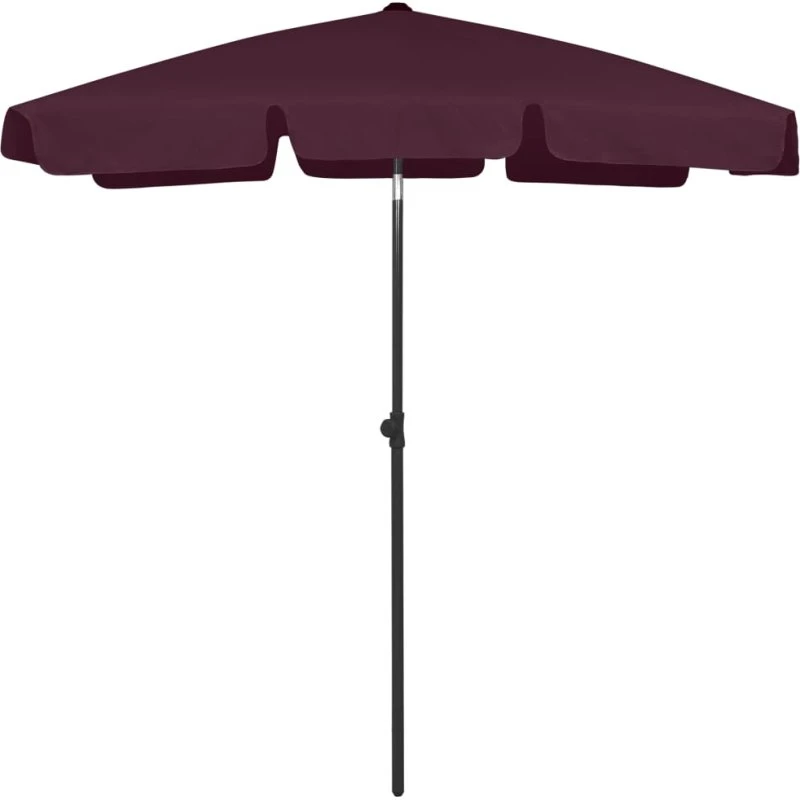 Strandparasol 180x120 cm bordeaux – UV-beskyttende