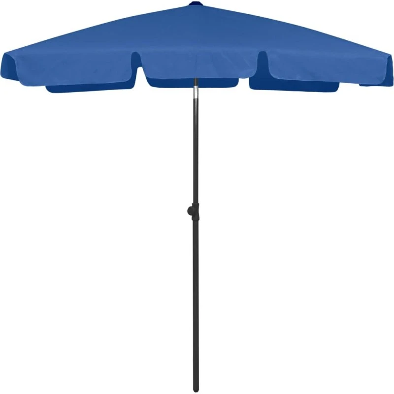 Strandparasol 180x120 cm UV-beskyttende – azurblå