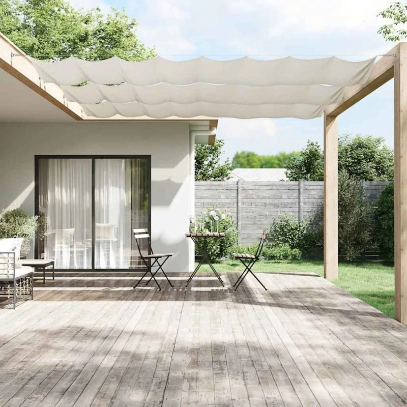 Lodret markise 100x800 cm i oxfordstof - hvid