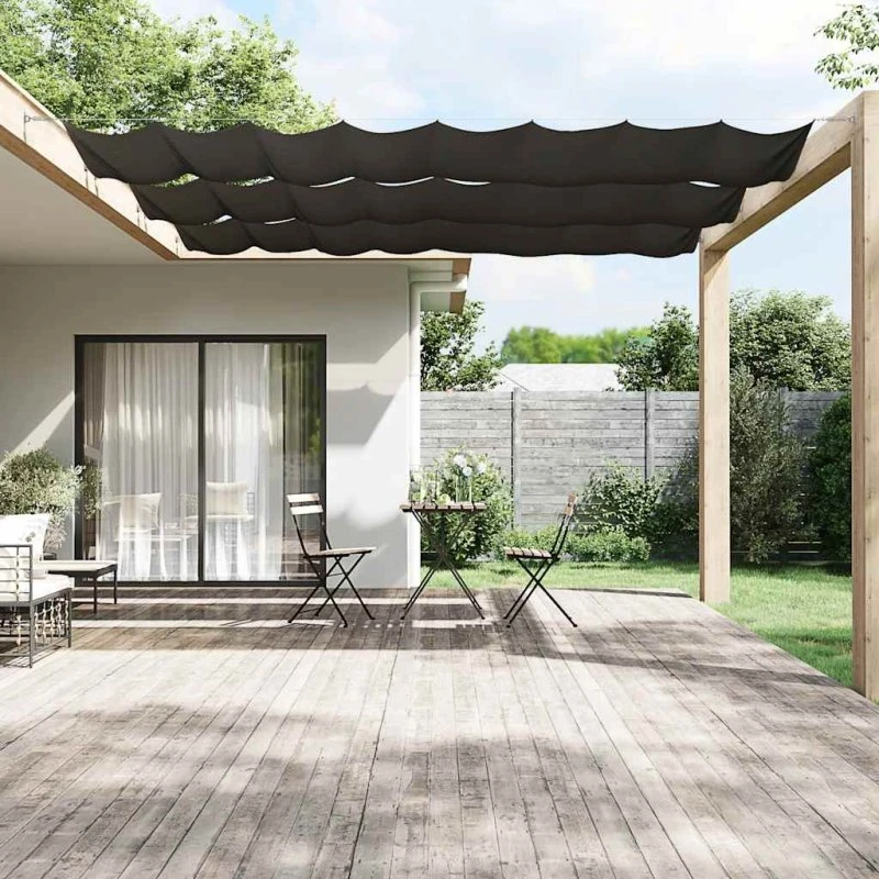 Lodret markise 60x800 cm i oxfordstof antracitgrå