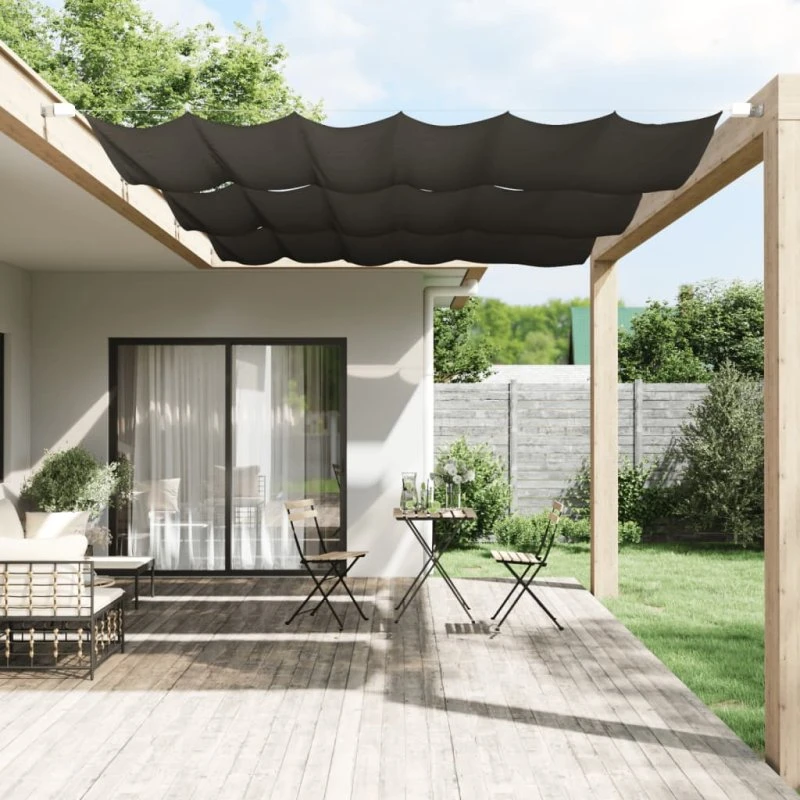 Lodret markise 140x270 cm i oxfordstof – antracitgrå