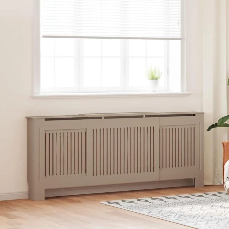 Justerbar radiatorskjuler 142–205 cm i MDF (lamel)