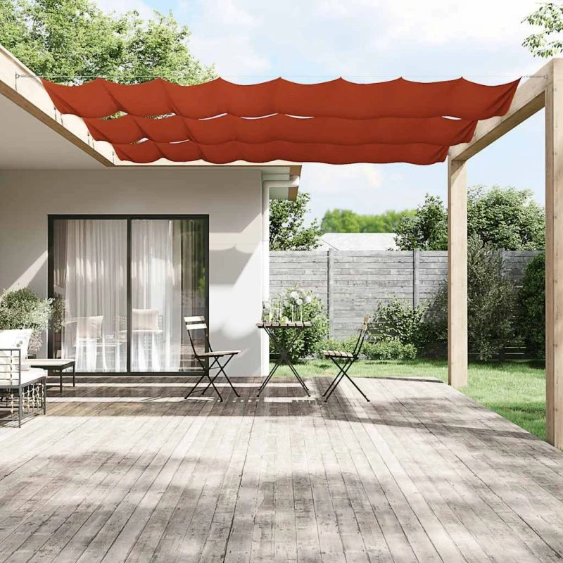 Lodret markise 60x1200 cm i oxfordstof – terrakotta