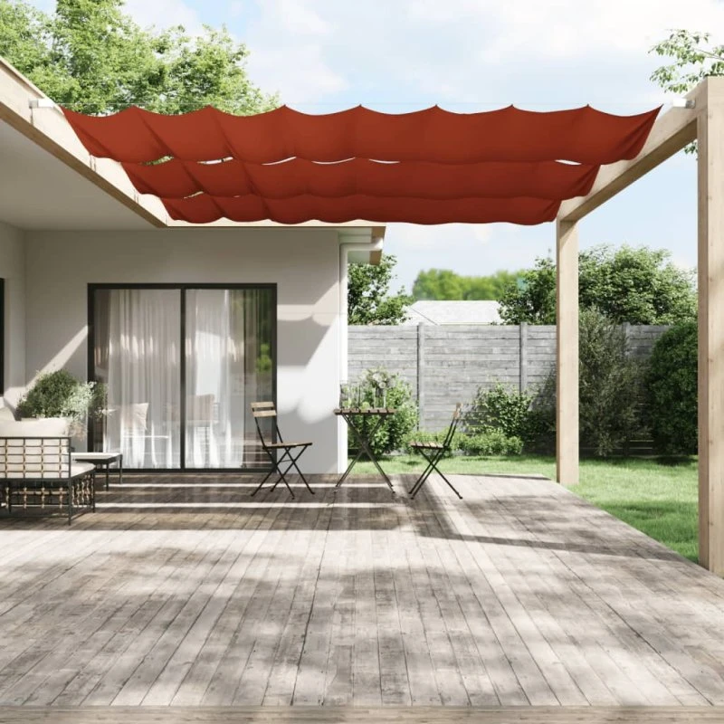 Lodret markise 140x420 cm i oxfordstof – terracotta
