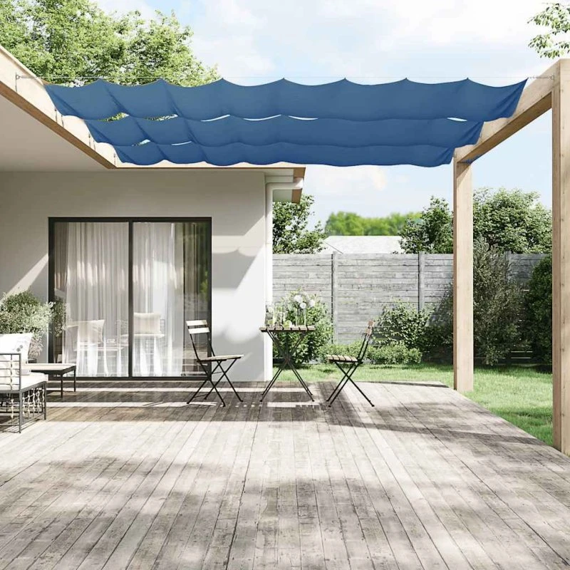 Lodret markise 60x1000 cm i blå oxfordstof
