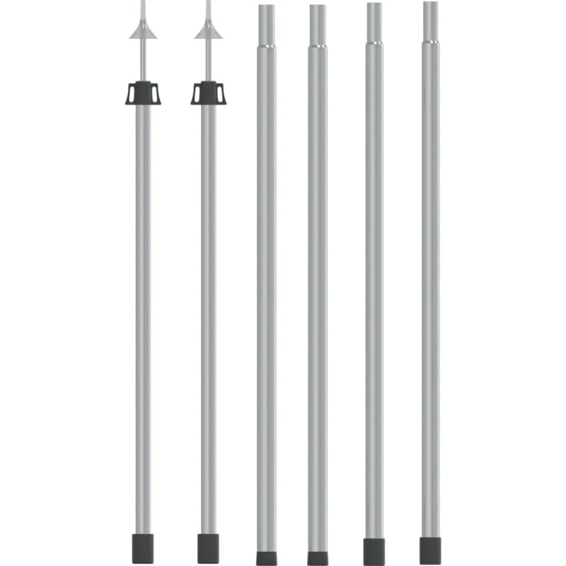 Teleskopstænger til presenning 2 stk – 102–260 cm aluminium