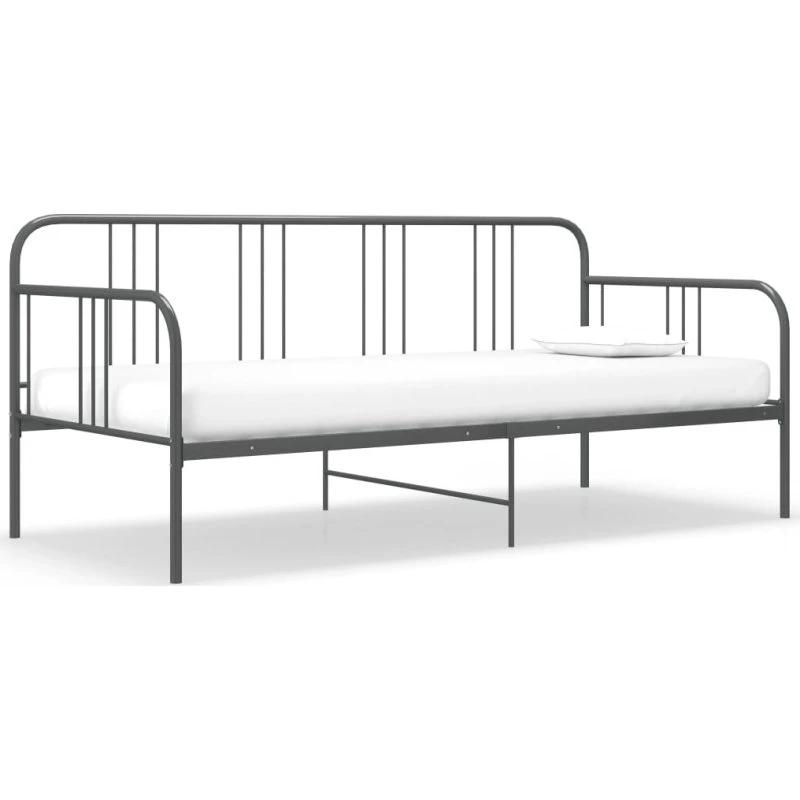 Sengestel til udtræksseng 90x200 cm i grå metal