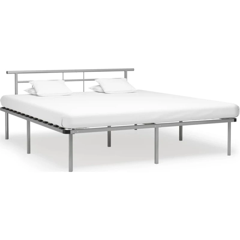 Sengestel i metal 200x200 cm – grå