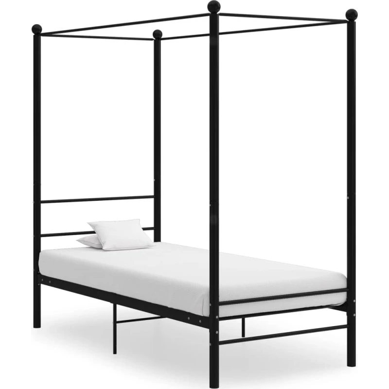 Himmelseng stel i sort metal 90x200 cm