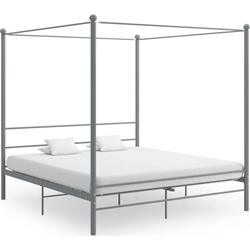 Himmelseng stel 180x200 cm – gråt pulverlakeret metal