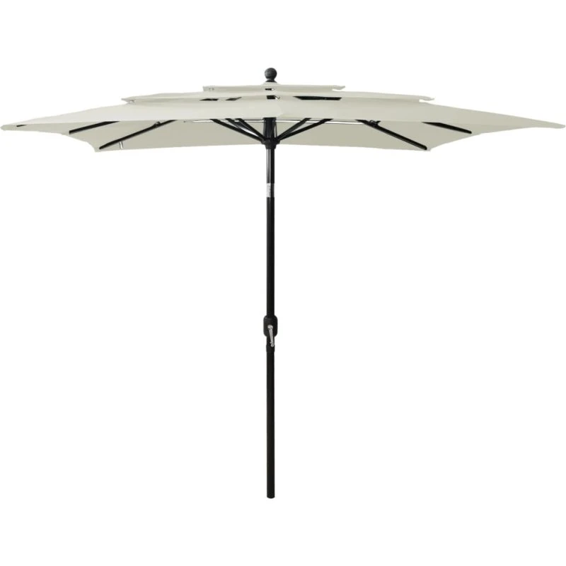 Parasol 2,5x2,5 m 3-niveau sand - aluminium