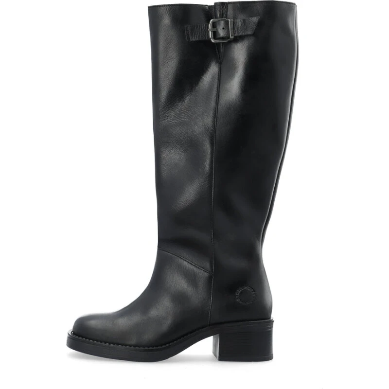 Ca'Shott Casrikke Wide Pull Tampa, sort læderstøvle, bred skaft