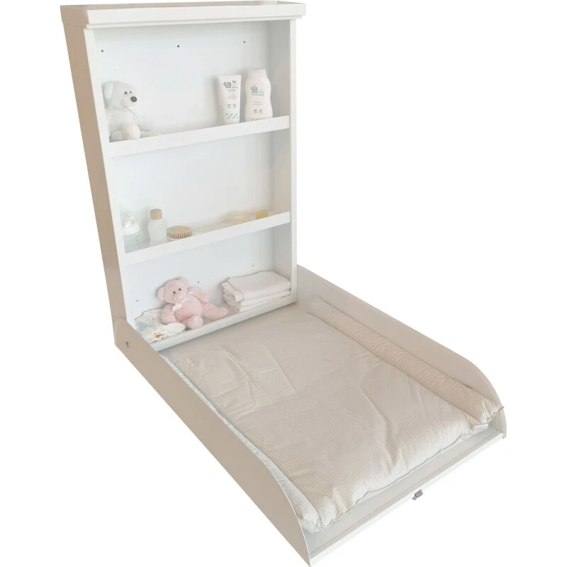 BabyDan Sofie væghængt metal puslebord, hvid