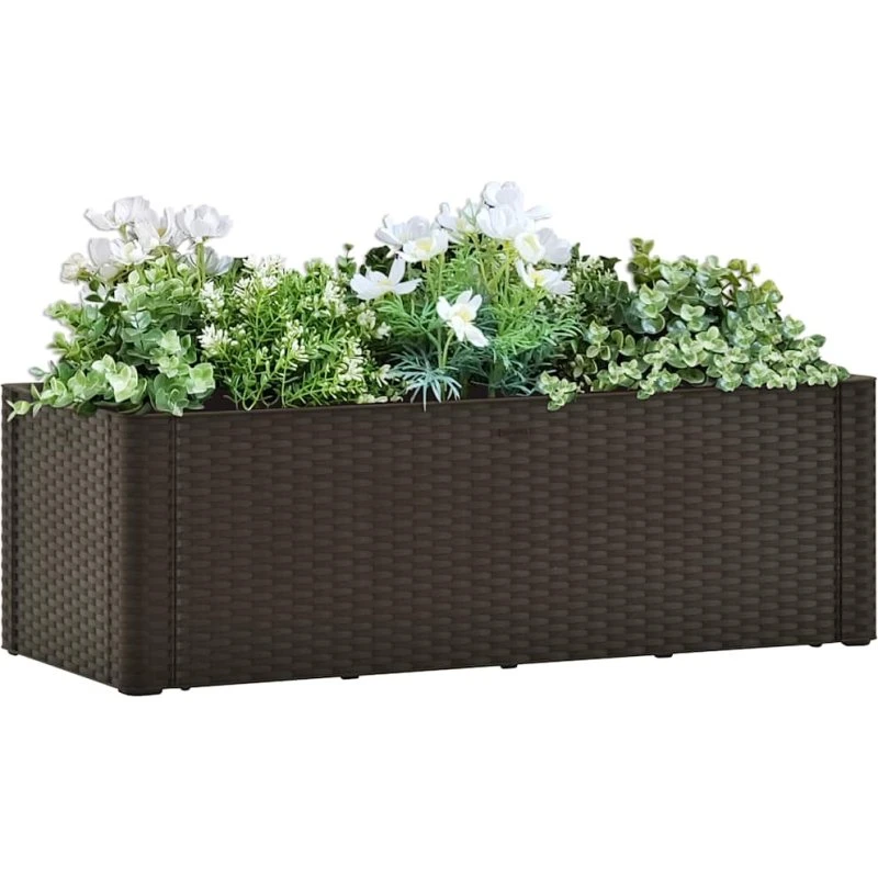 Højbed m. automatisk vandingssystem 100x43x33 cm - Mokka