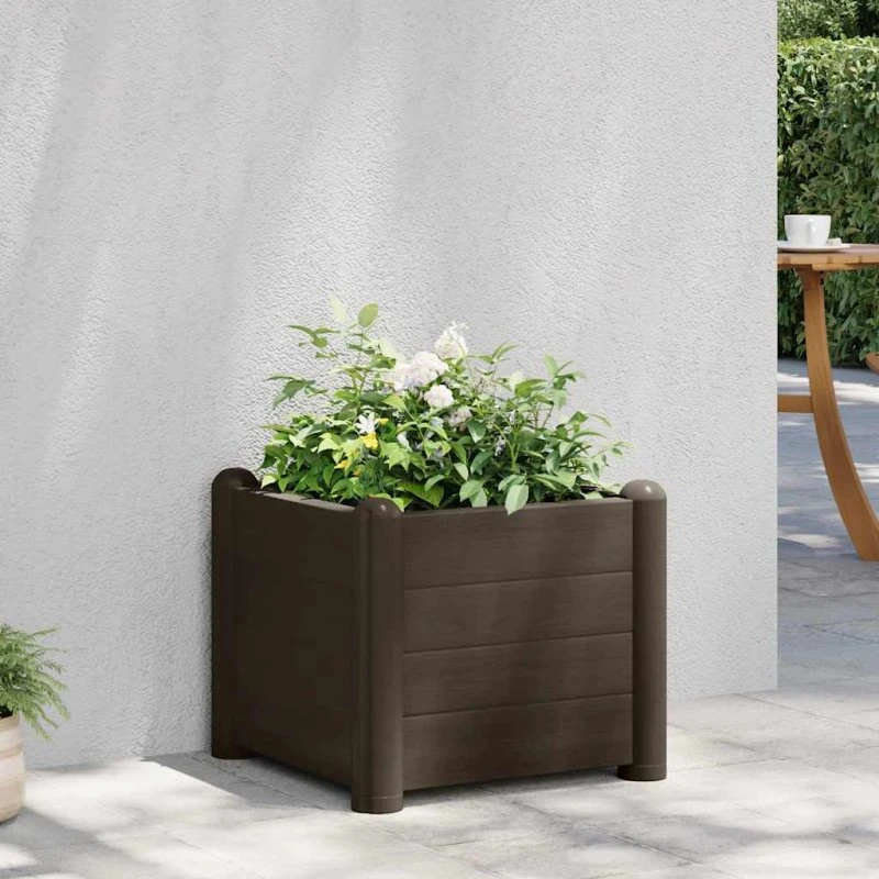 Højbed 43x43x35 cm i PP – mokkafarvet, 30 L