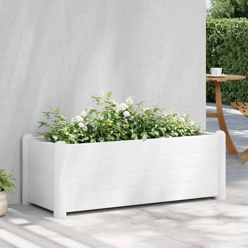 Højbed i polypropylen 100x43x35 cm – hvid (80 L)