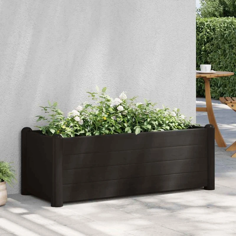 Højbed 100x43x35 cm i antracitgrå PP (80 L)