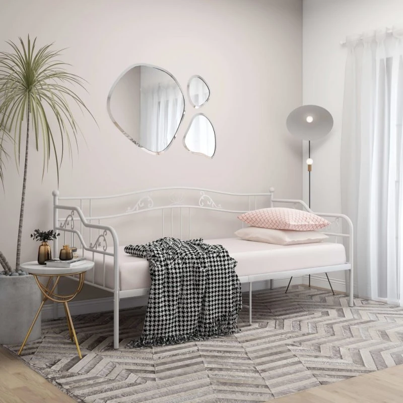 Sengestel til sovesofa 90x200 cm - metal hvid