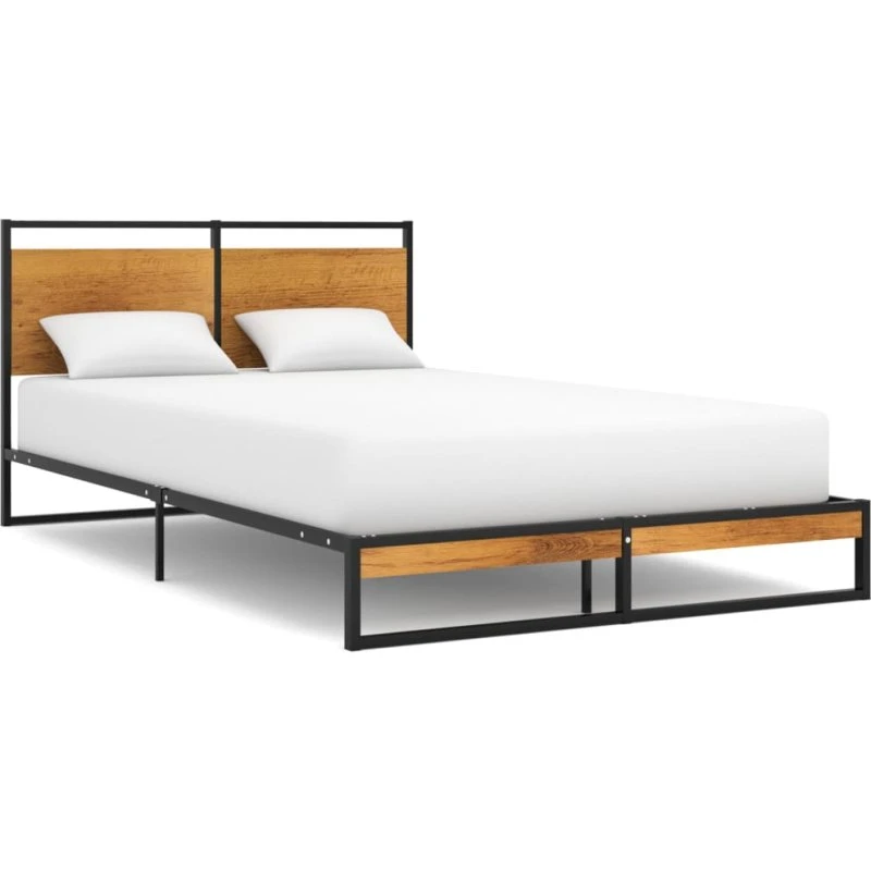 Sengestel i metal 120x200 cm - Sort robust ramme
