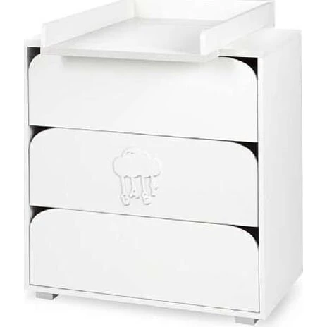 Baby Sky puslebord - hvid, 80x81x45 cm