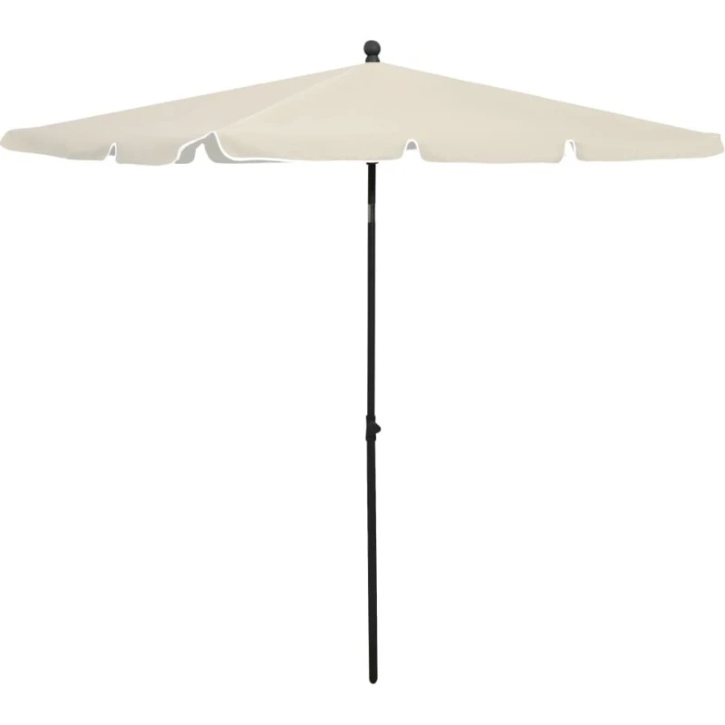 Parasol med stang 210x140 cm – sand