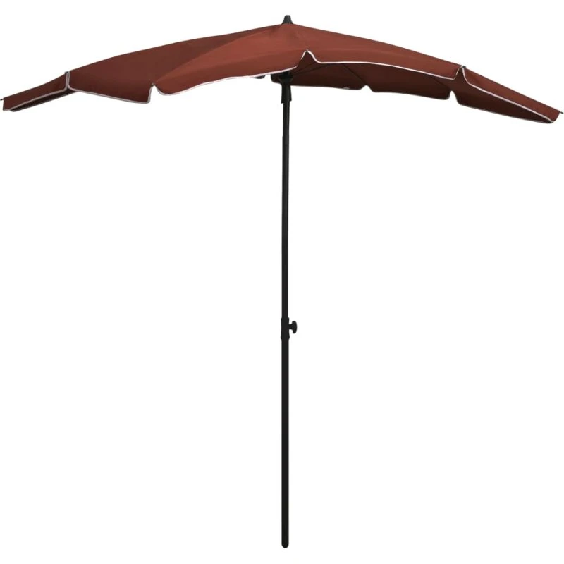 Parasol 200x130 cm terrakotta med vip og håndsving