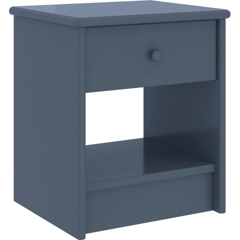 Natbord i massivt fyrretræ 35x30x40 cm - lysegrå