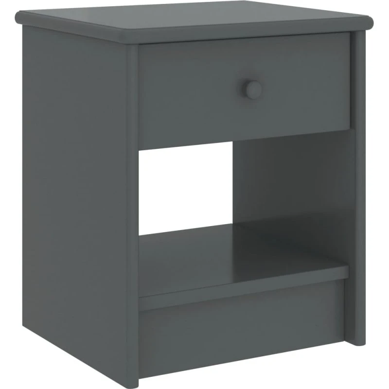 Natbord i massivt fyrretræ 35x30x40 cm – mørkegrå