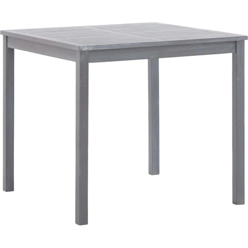 Havestuebord 80x80x74 cm i massivt akacietræ, grå