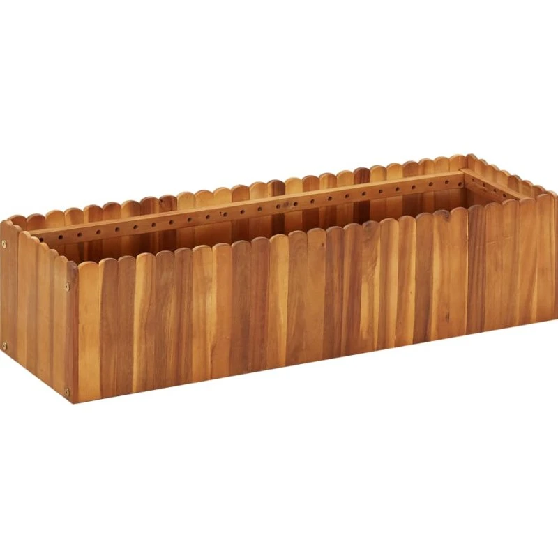 Hævet plantekasse 100x30x25 cm i massivt akacietræ