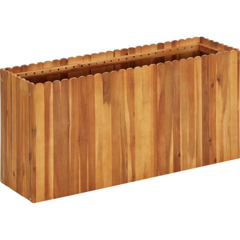 Hævet plantekasse i akacietræ 100×30×50 cm