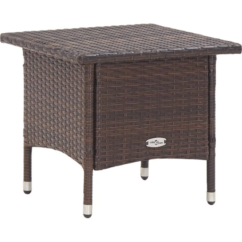 Tebord 50x50x47 cm polyrattan brun