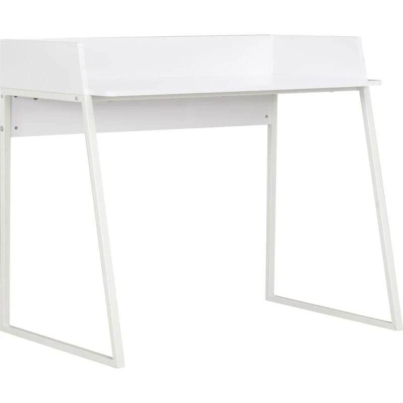 Kompakt hvidt skrivebord 90x60x88 cm
