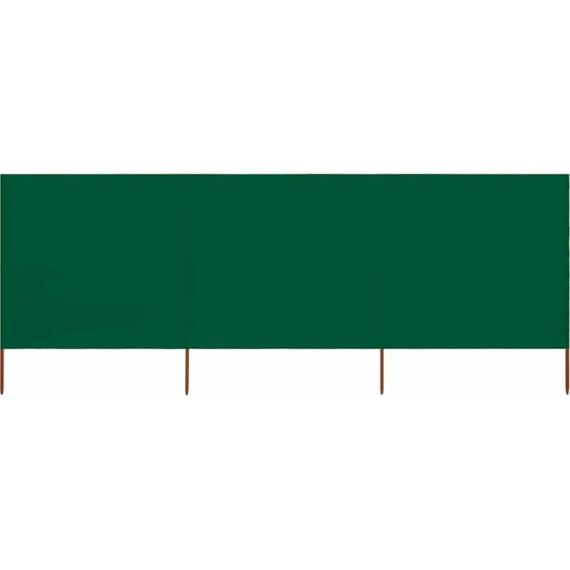 Læsejl 3-panel 400x80 cm grøn - uvævet stof & træstænger