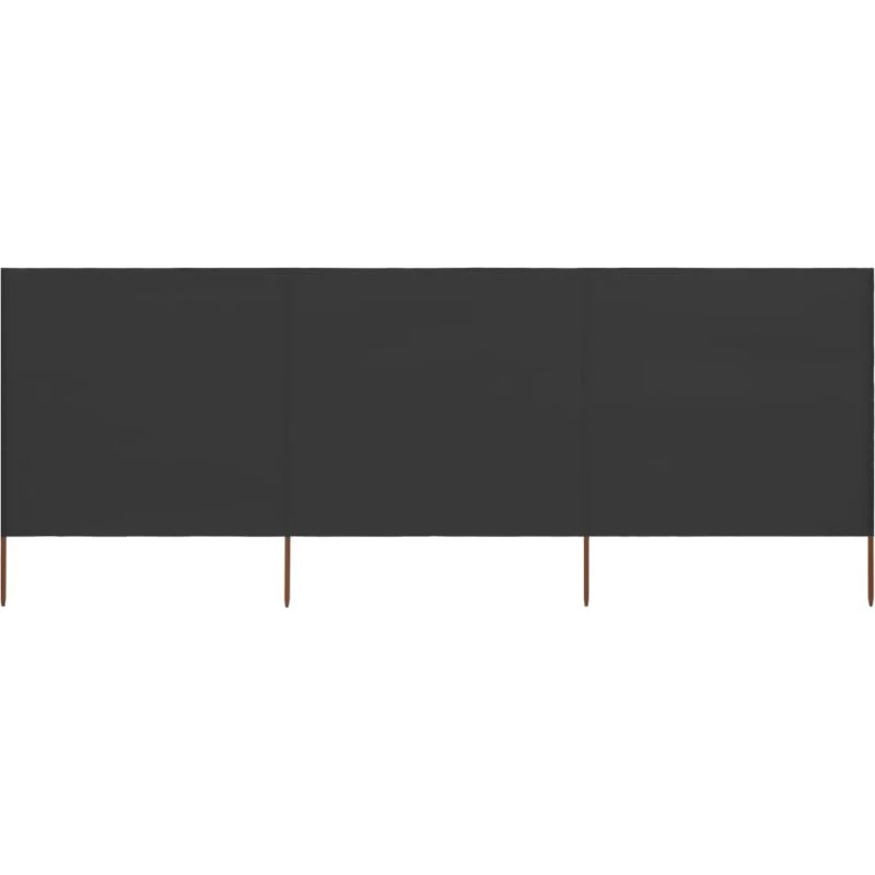 3-panels læsejl 400x80 cm - antracitgrå