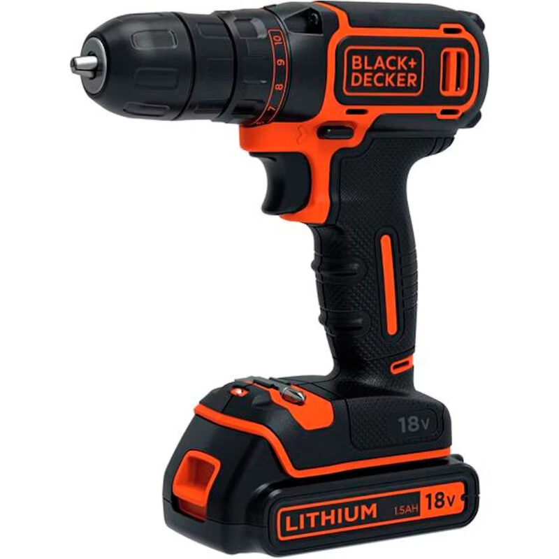 BLACK+DECKER BDCDC18-QW 18V akku-skruetrækker med lader
