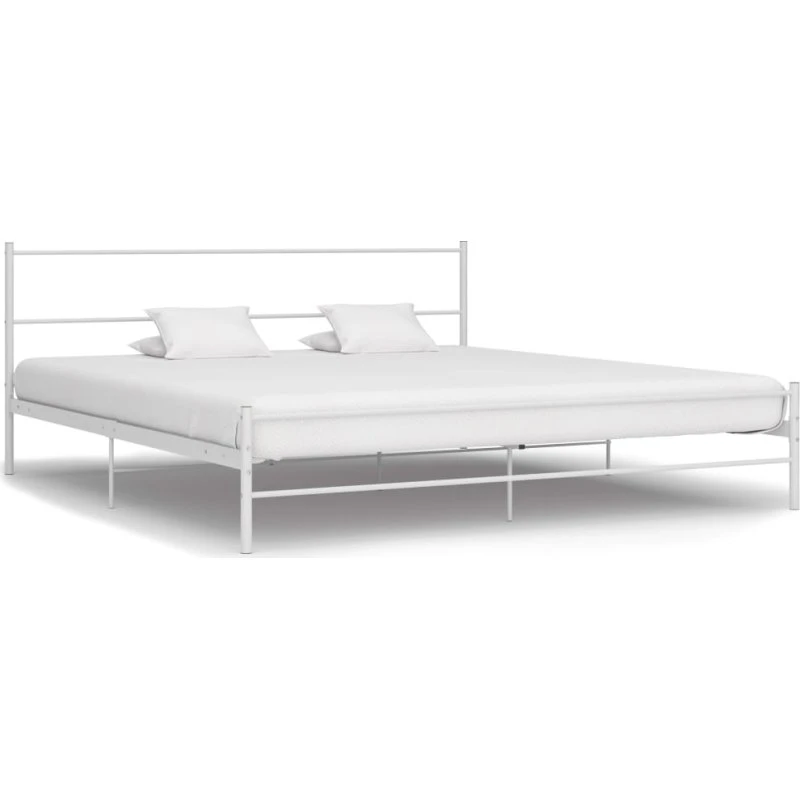 Sengestel 160x200 cm i metal – hvid