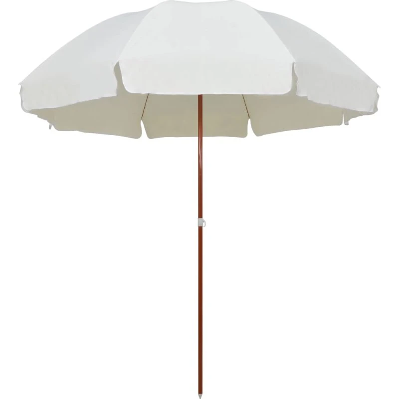 Parasol 300 cm sandfarvet - stålstang, UV-beskyttende