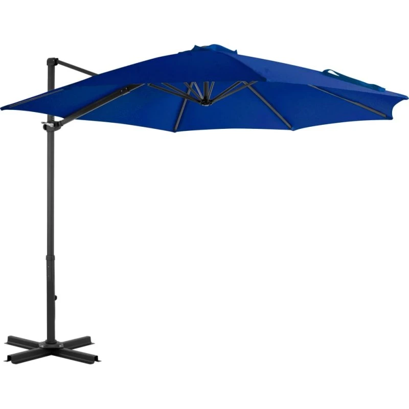 Hængeparasol 250x250 cm aluminiumsstang - Azurblå