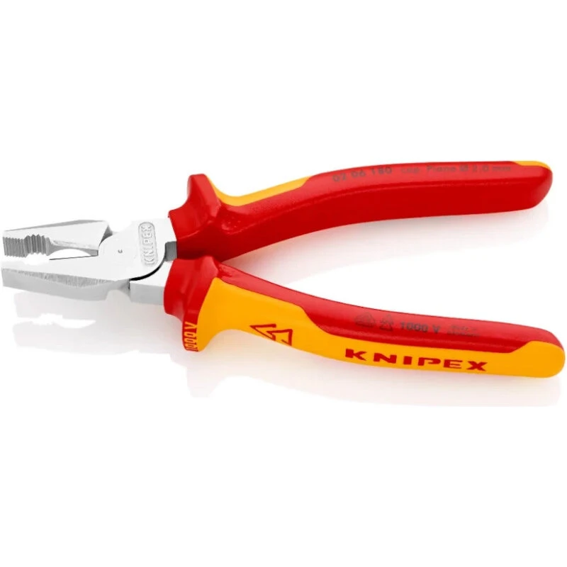 Knipex 02 06 180 Kombinationstang 180 mm VDE gul/rød