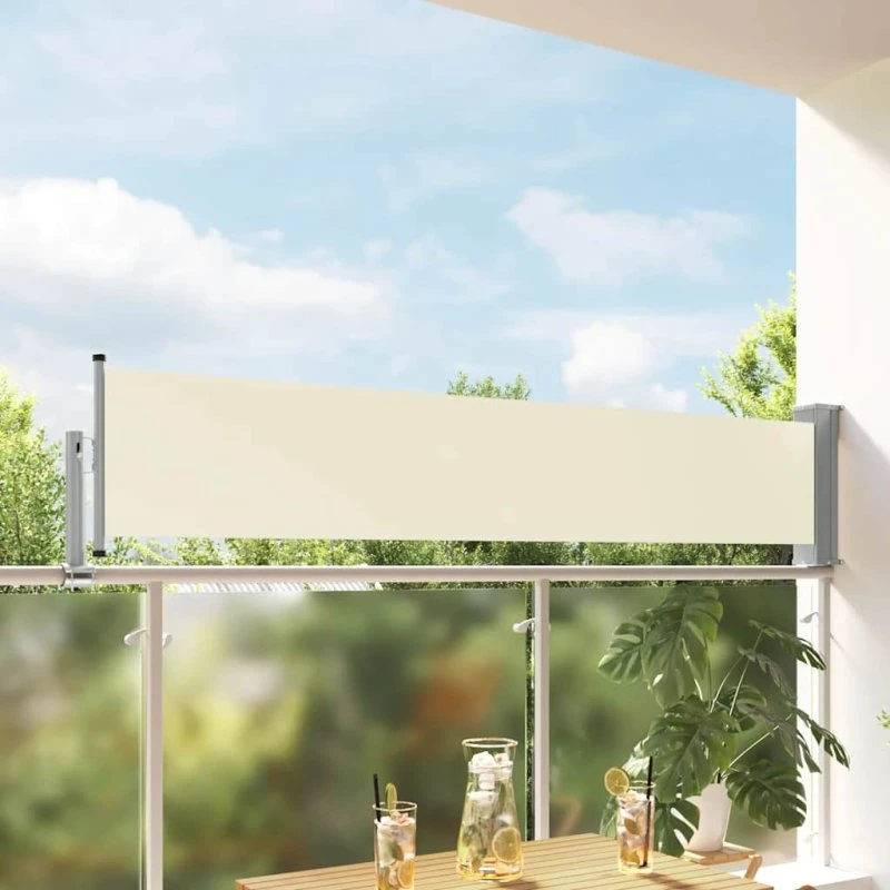 Sammenrullelig sidemarkise 60x300 cm – creme